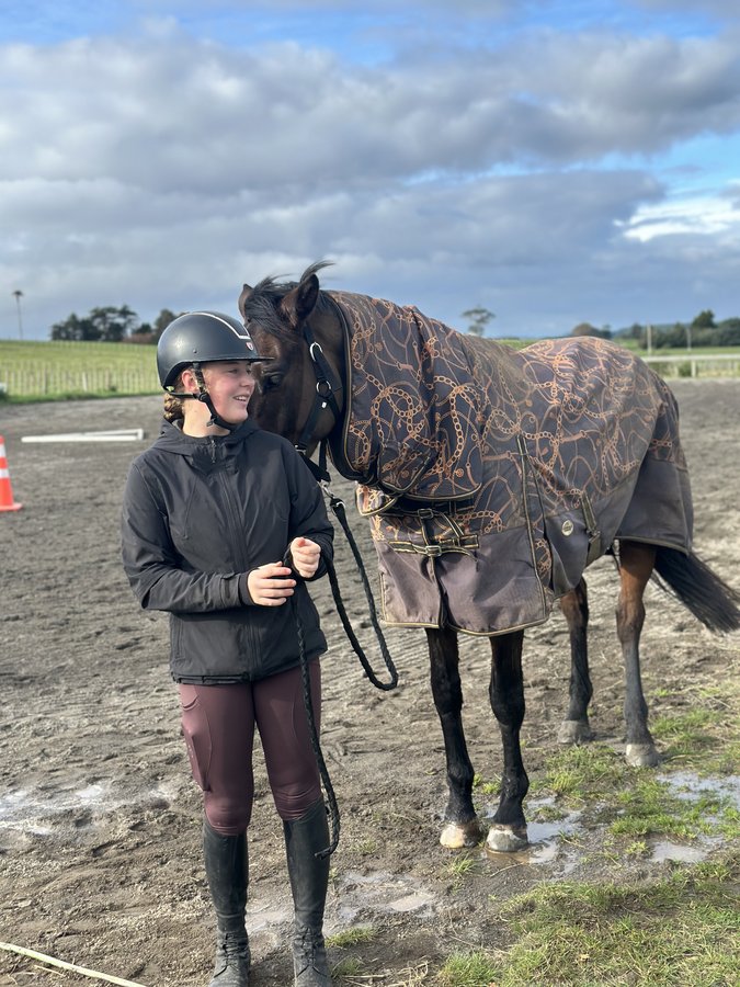 Riders celebrating their Horsemanship Certificate results