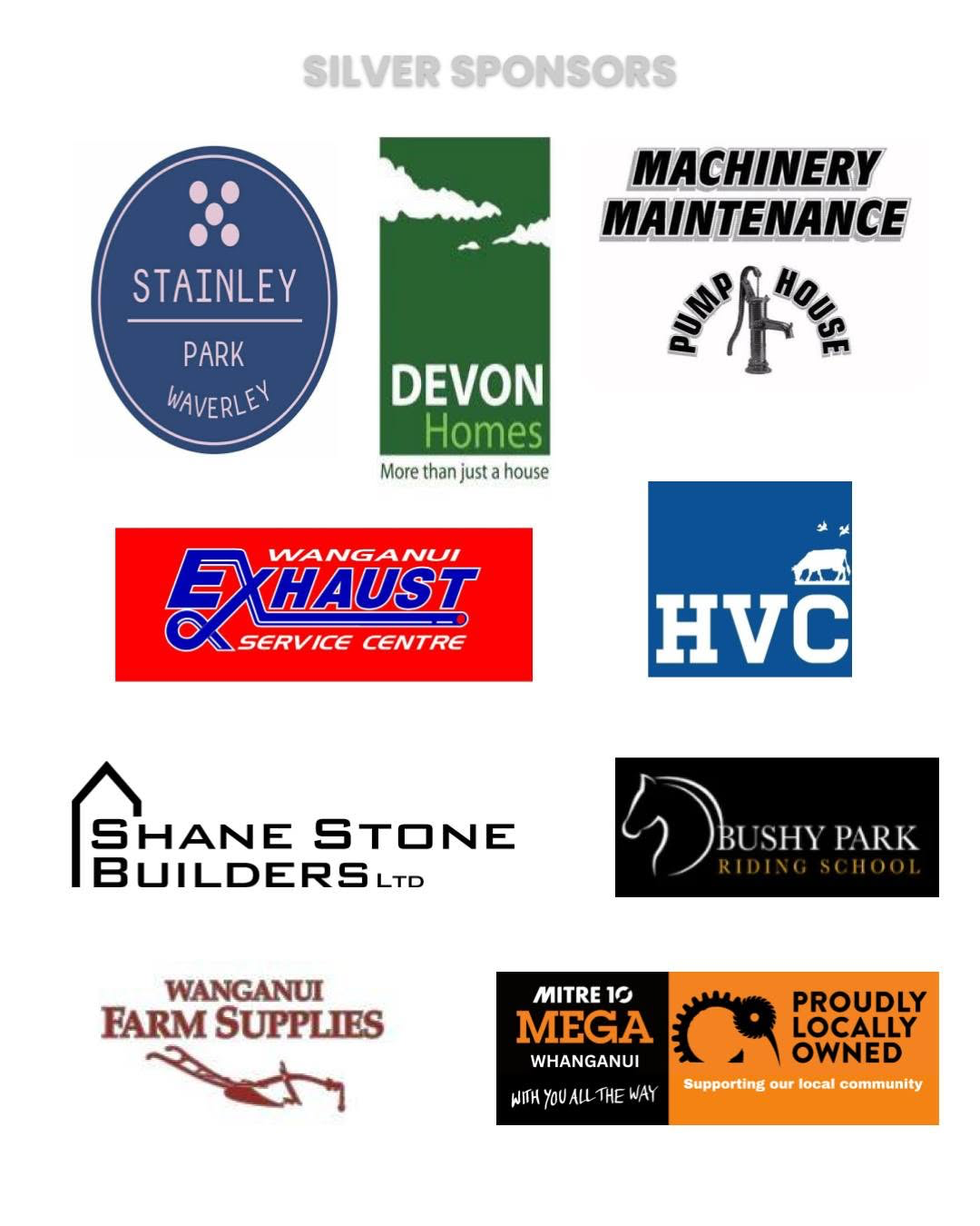 Silver sponsors of the Wanganui Show Hunter Series 2026